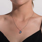 Jewelry micro-inlaid blue fantasy planet pendant necklace women's fashion full diamond temperament simple necklace