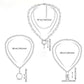 Cross-section personality retro multi-piece chain necklace simple lock sweater chain necklace female