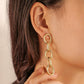 Dongdaemun personalized tassel earrings ins simple O-shaped chain exaggerated lady trendy hip-hop earrings
