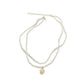 Retro Baroque Palace Necklace Double Layer Pearl Water Drop Necklace Fashion Clavicle Chain Neck Jewelry Women
