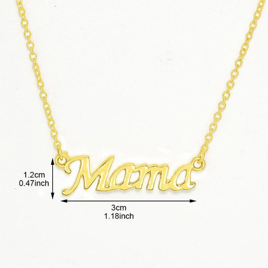 Mama Necklace Mother Pendant English Alphabet Necklace Mother's Day Gift Explosive Jewelry