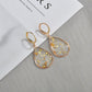 Retro Bound Resin Earrings Fashion Water Drop Round Buckle Earrings Ladies Accessories