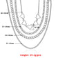 Jewelry Hip Hop Punk Chain Multilayer Necklace Fashion Simple Peach Heart Chain Necklace Women