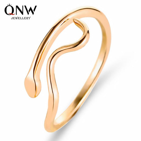 Jewelry simple snake ring opening water ripple couple fashion ring