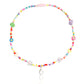 Jewelry Contrasting Color Rice Beads Beaded Necklace Female Bohemian Elastic Rope Handwoven DIY Necklace