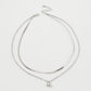 N8251 Personality Bubble Bead Pendant Chain Simple Double Layer Snake Bone Chain Necklace Creative Diamond Temperament Necklace