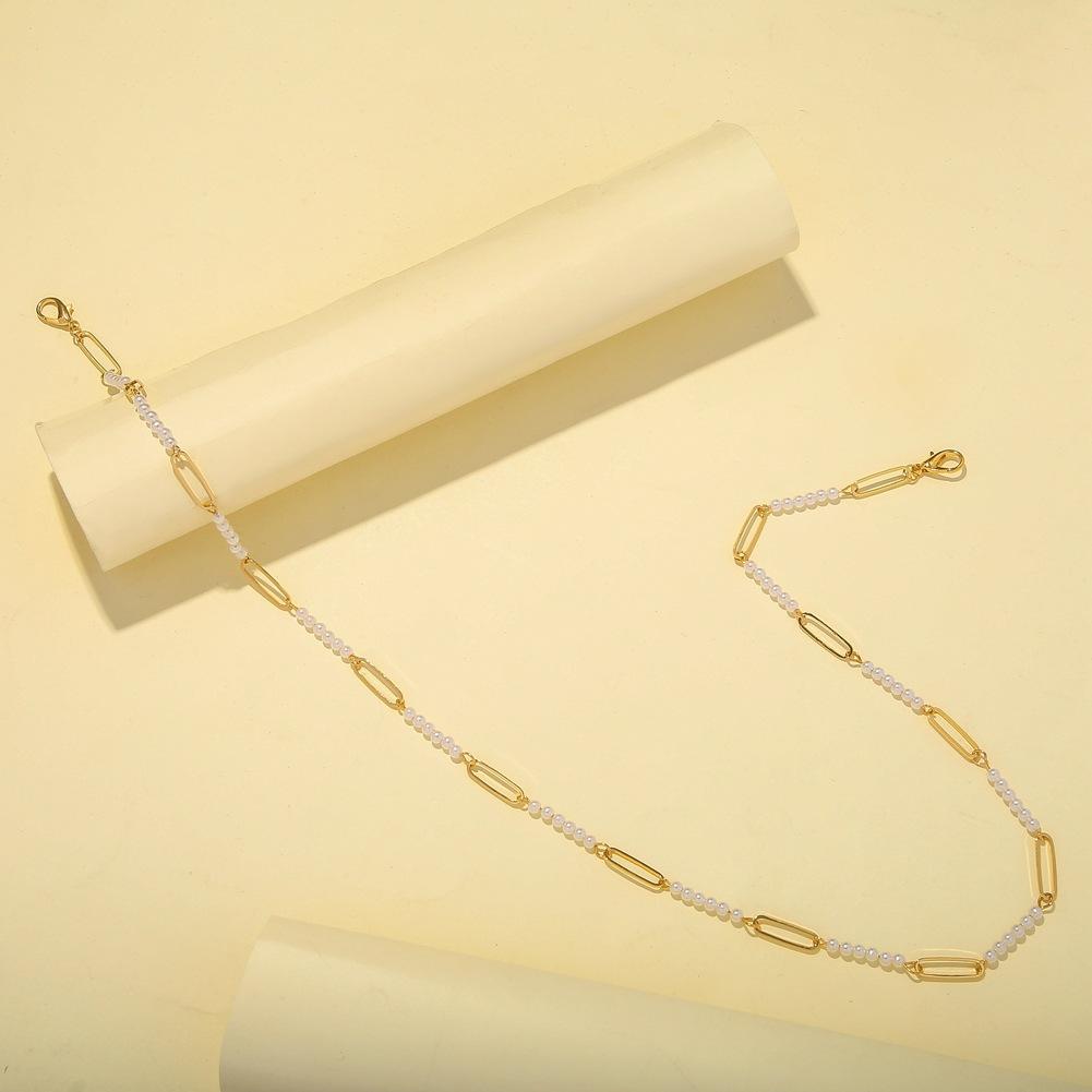 Dongdaemun mask anti-drop hanging chain simple bamboo chain pearl mask chain glasses chain ornaments