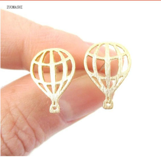Popular Jewelry Personality Small Hot Air Balloon Stud Earrings Temperament Female Earrings Earrings