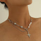 Jewelry Asymmetric Shaped Luminous Pearl Necklace Female Abstinence Department Night Cold Trendy Money Jewelry