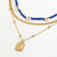 Jewelry fashion small daisy flower rice bead necklace simple metal portrait tag necklace female
