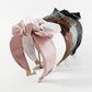 F53 creative leather three-dimensional geometric bow headband female personality small fragrance color elegant headband