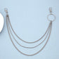 Hip-hop punk fashion metal ring waist chain personality popular multi-layer jeans chain ins