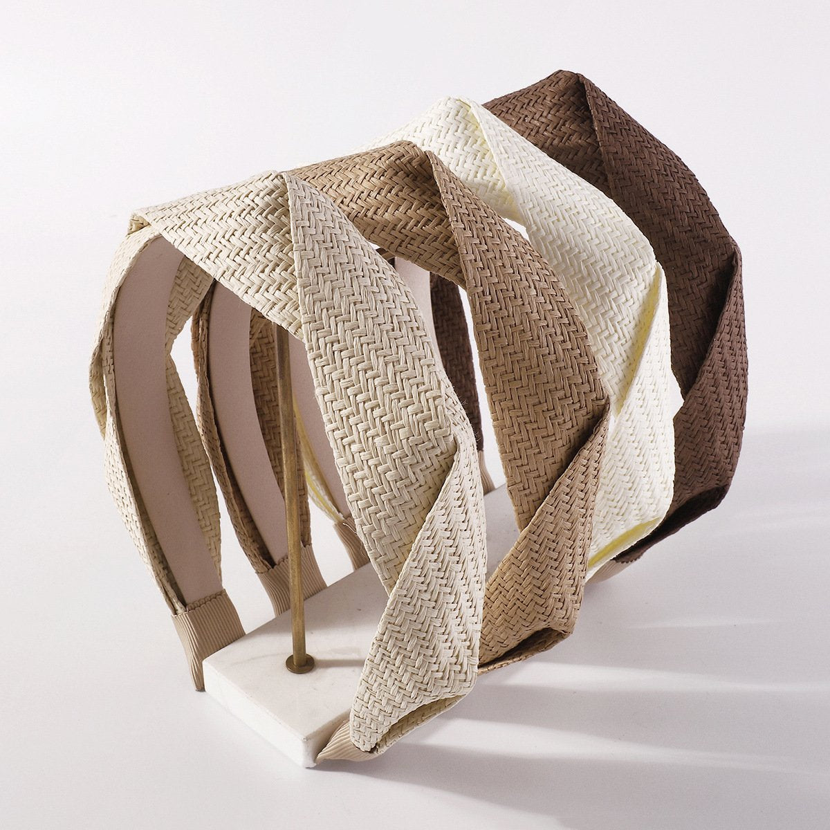 F484 Ethnic Hair Accessories Rhombus Cross Straw Fashion Headband Net Red Twist Braid Mori Headband Female