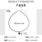 Design sense stainless steel collarbone chain cool personality cool girl black agate peach heart pendant necklace trendy
