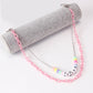 Harajuku personality street trend ornaments wild pink acrylic chain letter dice double-layer pants chain