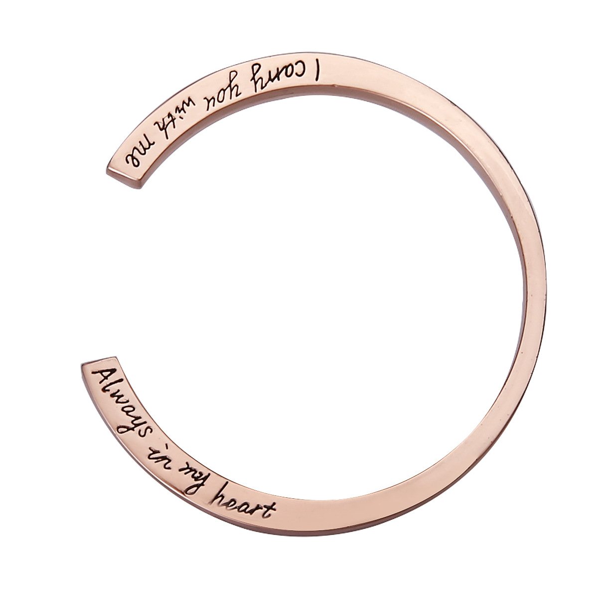 Always in myheary simple glossy letter urn open bracelet miss loved ones can open the bracelet