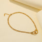 Jewelry ins cold personality hip-hop handcuffs collarbone necklace fashion titanium steel choker necklace