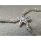 Trend Explosive Rhinestone Starfish Pearl Finger Elastic Anklet Bridal Foot Jewelry