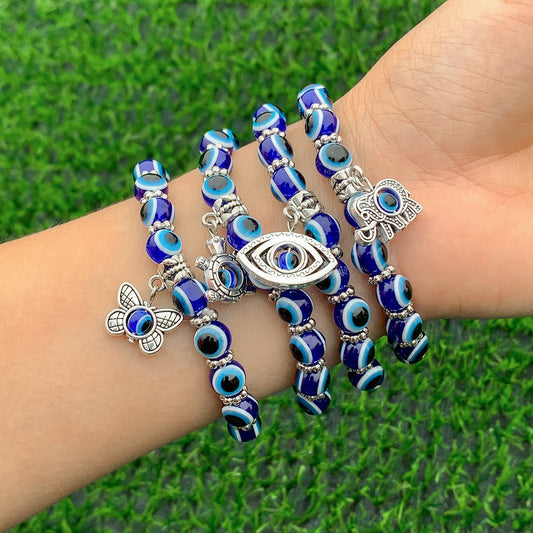 Jewelry Ethnic Creative Beaded Eye Pendant Bracelet Female Personality Butterfly Turtle Animal Hand Decoration