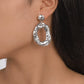 E1814 Retro Irregular Textured Earrings Female Baroque Micro-inlaid Rhinestone Metal Pop Earrings
