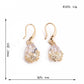 Drop Shape Zircon Silver Plated Alloy Earrings Alloy Delicate Flower Hollow Earrings Ornaments