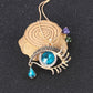 Fashion Versatile Eye Pendant Crystal Teardrop Eyelashes Necklace Long Sweater Chain Jewelry