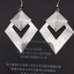 Three-dimensional rhombus double-layer exaggerated retro earrings Indian ladies earrings jewelry