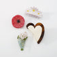 F431 Geometric net red fashion fun clip plate resin flower love cute girl heart plate hair clip