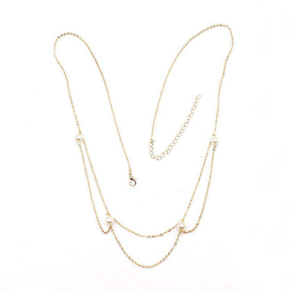 Accessories Fashion Hipster Waist Chain Female Pearl Multilayer Waist Accessories