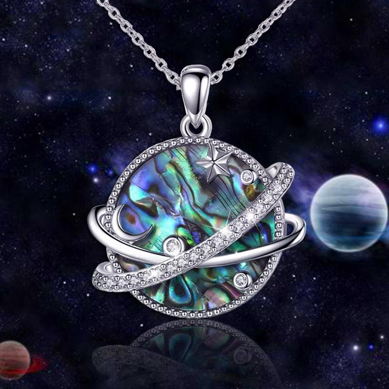 Jewelry Magic Planet Shell Pieces Sun Moon Pendant Necklace Women's Fashion Starry Sky Series Jewelry