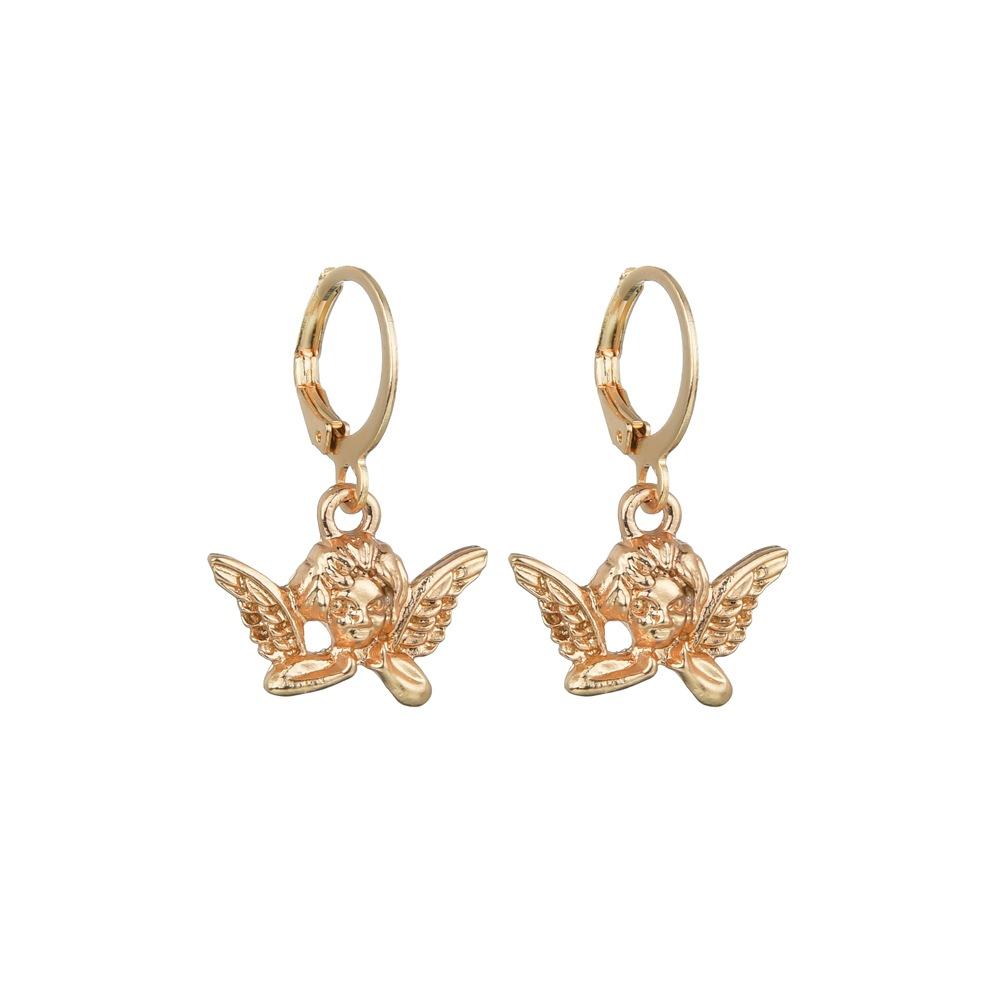 Jewelry Cupid earrings alloy angel earrings smallhoop earrings