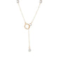 Fashion Imitation Pearl Necklace Elegant Temperament Round Iron Ring Pendant Clavicle Chain Necklace Accessories