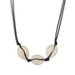 Accessories Ethnic Black Rope Woven Shell Pendant Necklace Simple Necklace