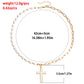 Jewelry simple stitching chain imitation mother-of-pearl cross pendant necklace female cold necklace