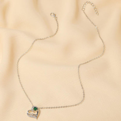 Love Letter Necklace Temperament Simple Heart Shaped Mom Necklace Pendant for Mom Mother's Day Gift