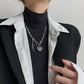 Love chain necklace hip-hop female tide ins niche temperament sweet sweater chain sweater chain jewelry