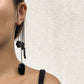 Jewelry Dark Punk Crystal Tassel Earrings Female Personality Metal Chain Ear Bone Clip Earrings