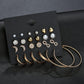 Temperament 12 pairs of stars and moon small 8-character earrings earrings combination set decorations
