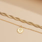 Cold woven flat snake bone chain necklace female hip-hop simple metal portrait tag clavicle necklace