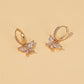 Crystal Butterfly Earrings Super Flash Zircon Butterfly Earrings Femininity Versatile Earrings Earrings