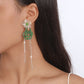 E1716 Xiaoxiang summer love fashion flower earrings claw chain beaded long tassel fresh earrings for women