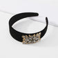 F3758 Exaggerated velvet rhinestone headband baroque personality retro hair accessories fashion street photography creative headband