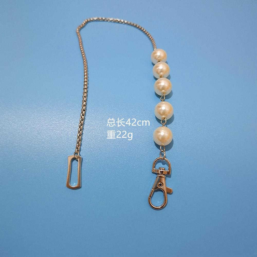 Jewelry Punk Hip Hop Keychain Clavicle Chain Necklace Fashion Trend Imitation Pearl Stitching Necklace