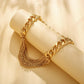 Ins personalized creative short tassel chain metal necklace niche design thick chain collarbone chain female