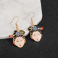 Fashion jewelry personality ancient Chinese beauty avatar earrings exaggerated ancient hair bun human head earrings female