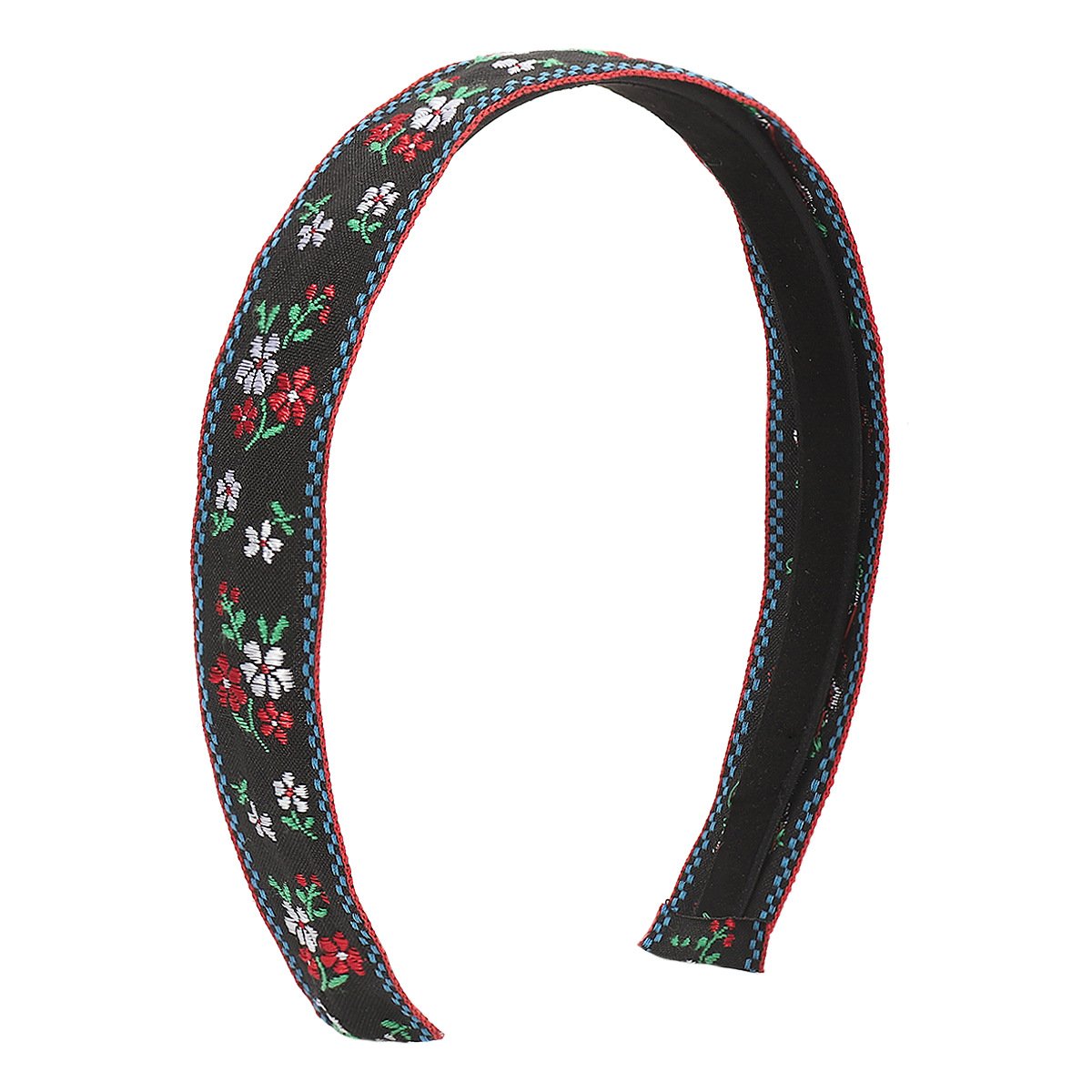 F5297 Retro Xiaoxiang color contrast temperament headband creative simple fashion fabric embroidery floral headband