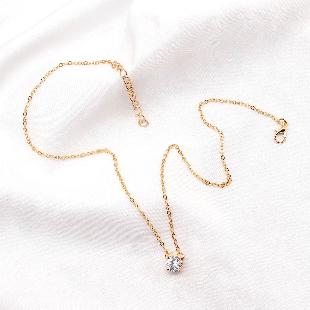 Necklace Fashion Simple Ladies Clothing Accessories Trendy Versatile Zircon Clavicle Chain