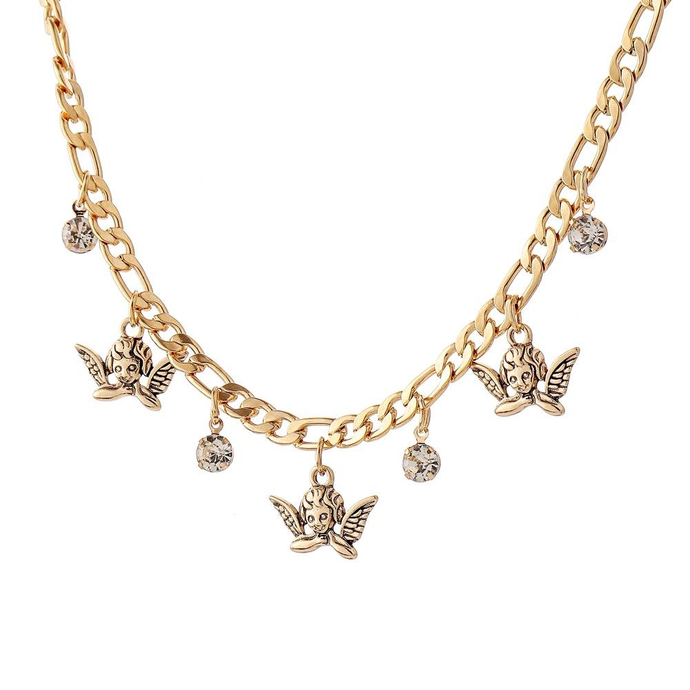 Short Necklace Beautiful Little Angel Tears Water Drops Clavicle Chain Necklace Jewelry Female