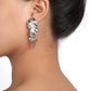 1611 Exaggerated Earrings Micro-inlaid Leaves Metallic Earrings Geometric Irregular Modern Earrings