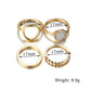 Fashion alloy electroplated KC gold ring simple multi-piece joint ring accessories
